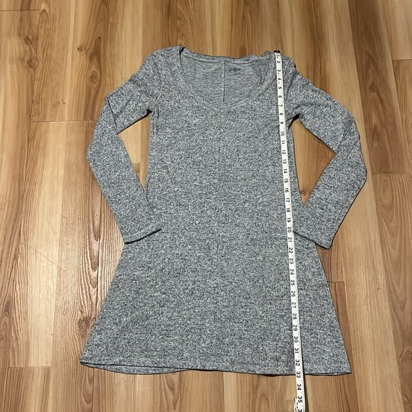 Gray V-Neck Swing Dress-Sonoma - Picture 4 of 5
